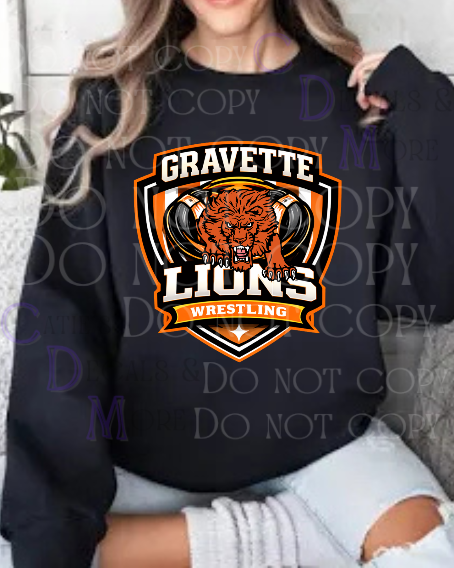 Gravette Lions Wrestling shield