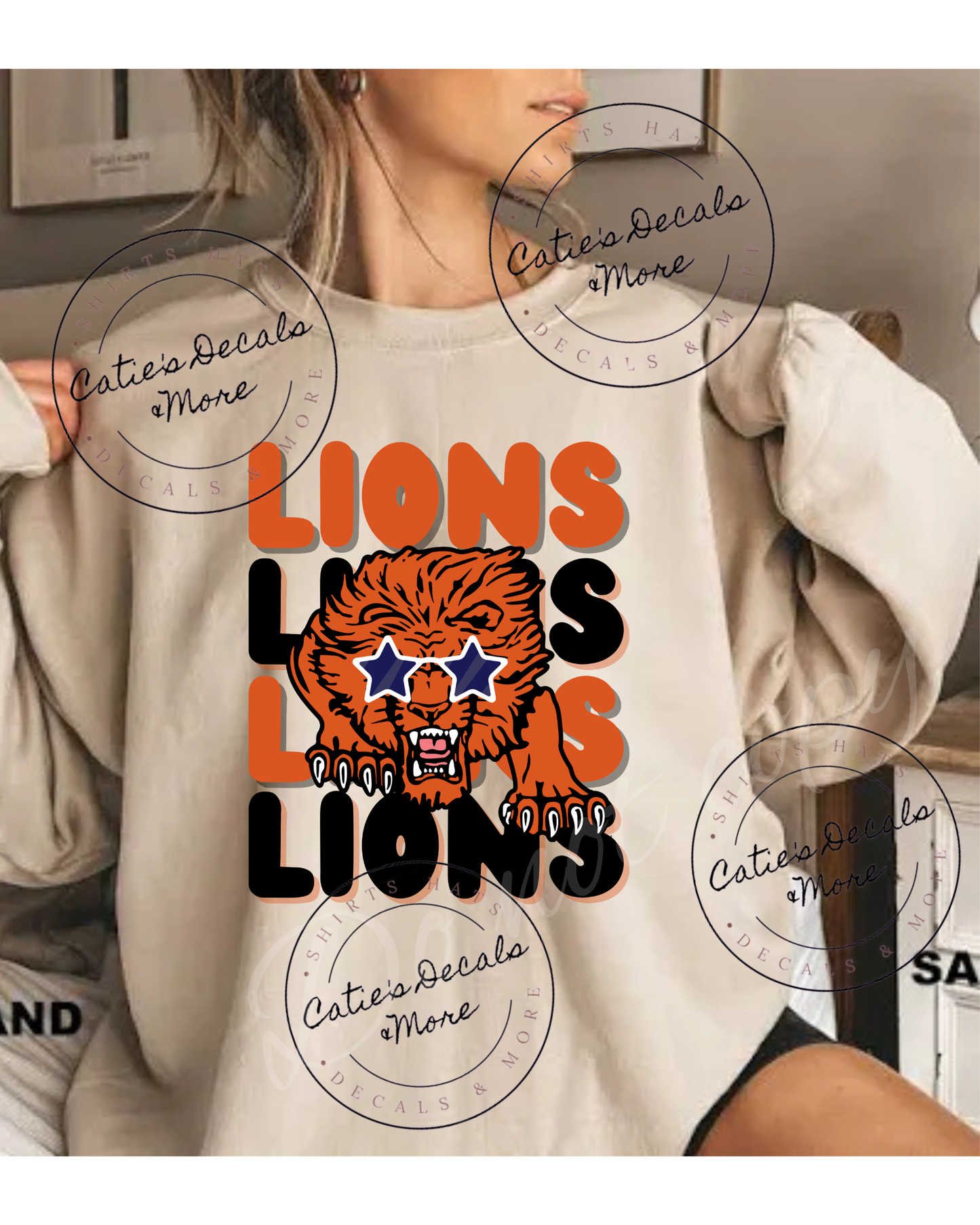 Lion x4 in star glasses