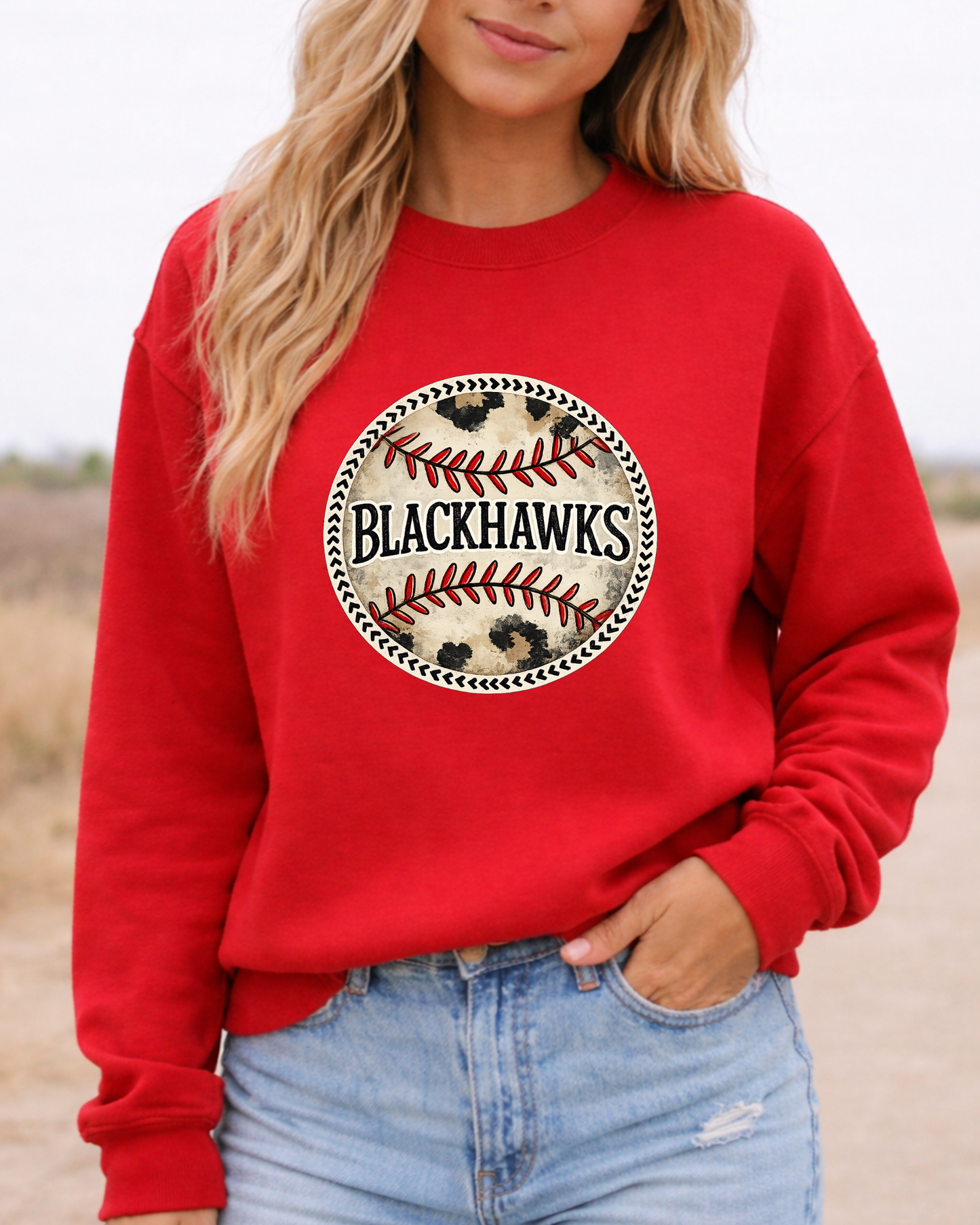 Blackhawks leopard baseball