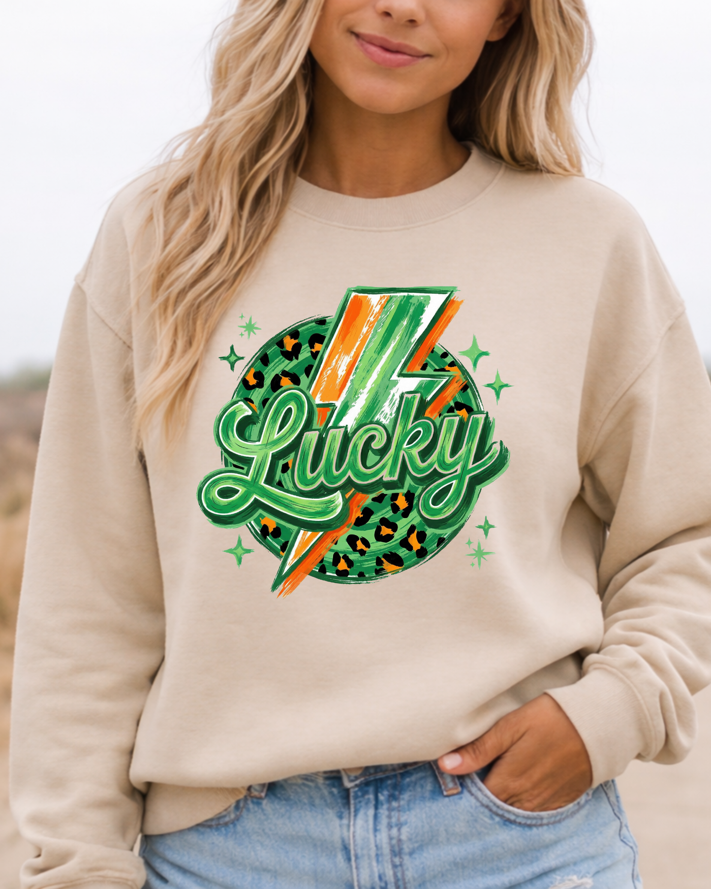 Lucky leopard lighting bolt