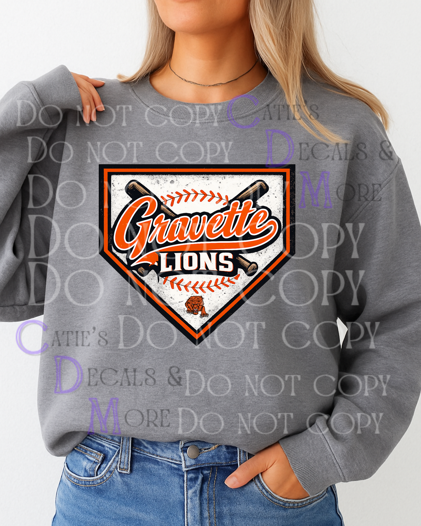 Gravette lions Baseball Plate