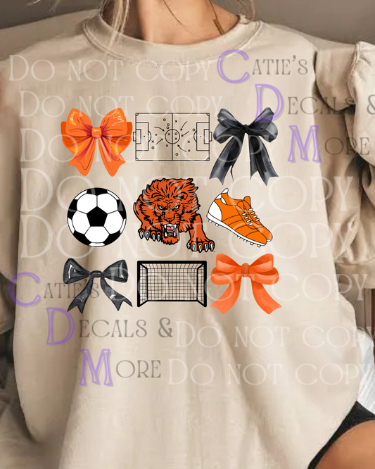 Lions soccer and bows