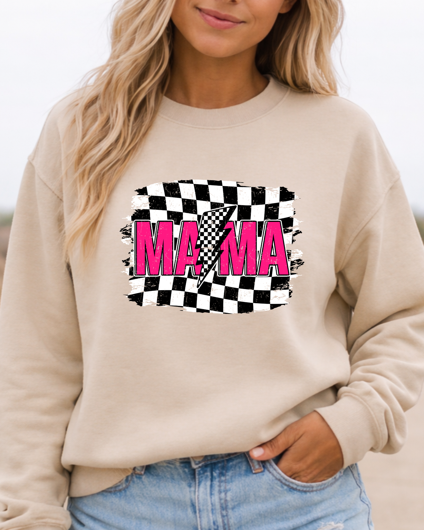 Checkard pink Mama