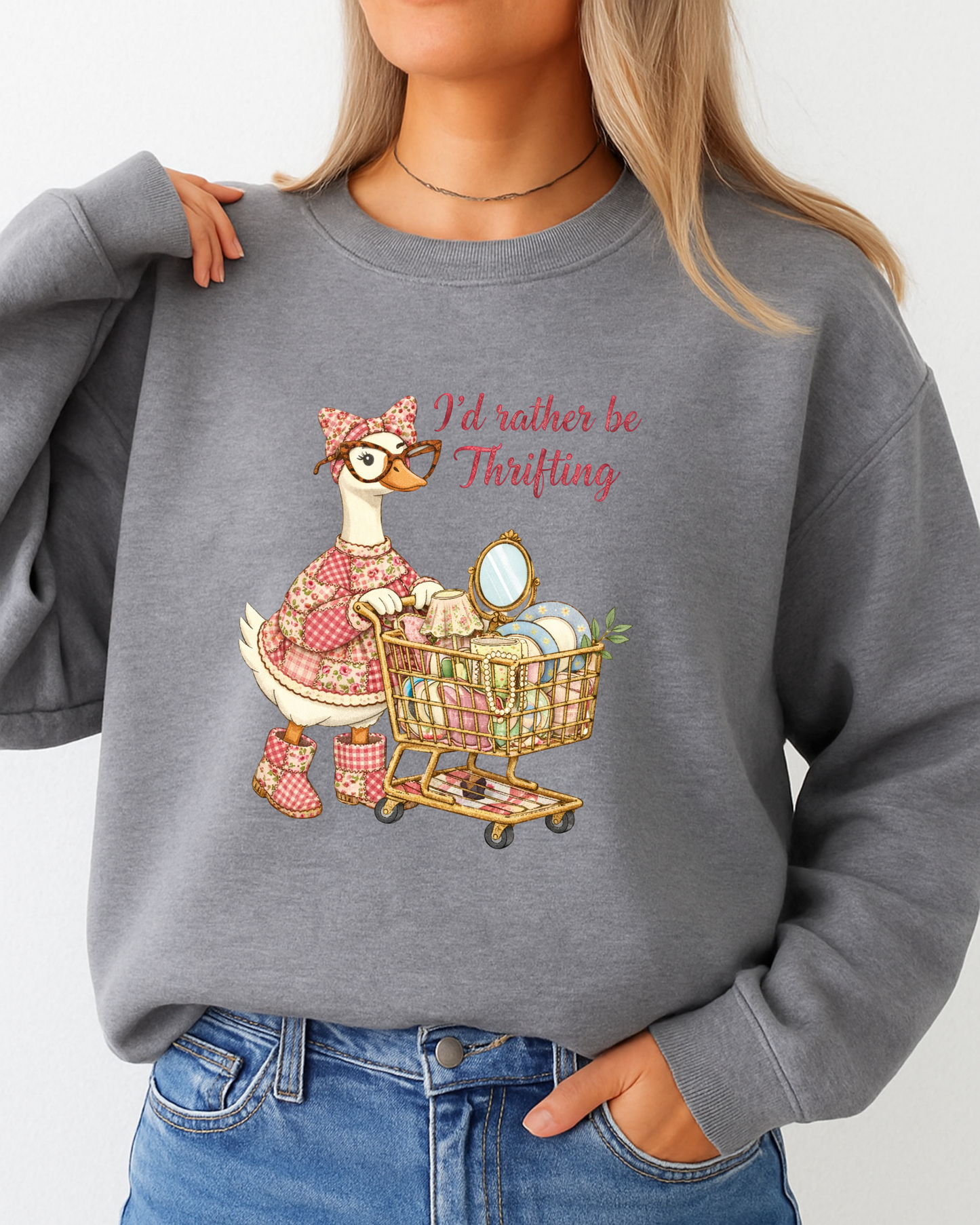 faux quilt goose I'd Rather be Thrifting