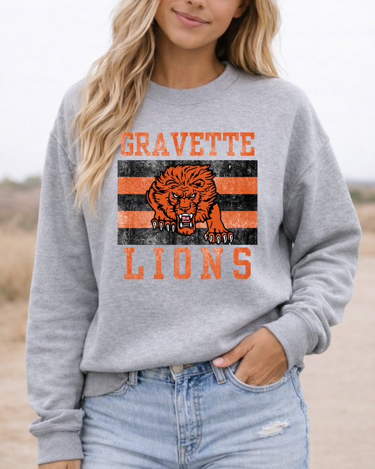 Gravette Lions Destressed Stripes