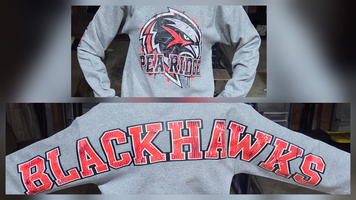 Oversized grunge Blackhawks
