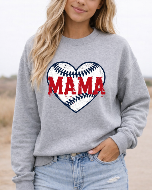 Baseball mama heart