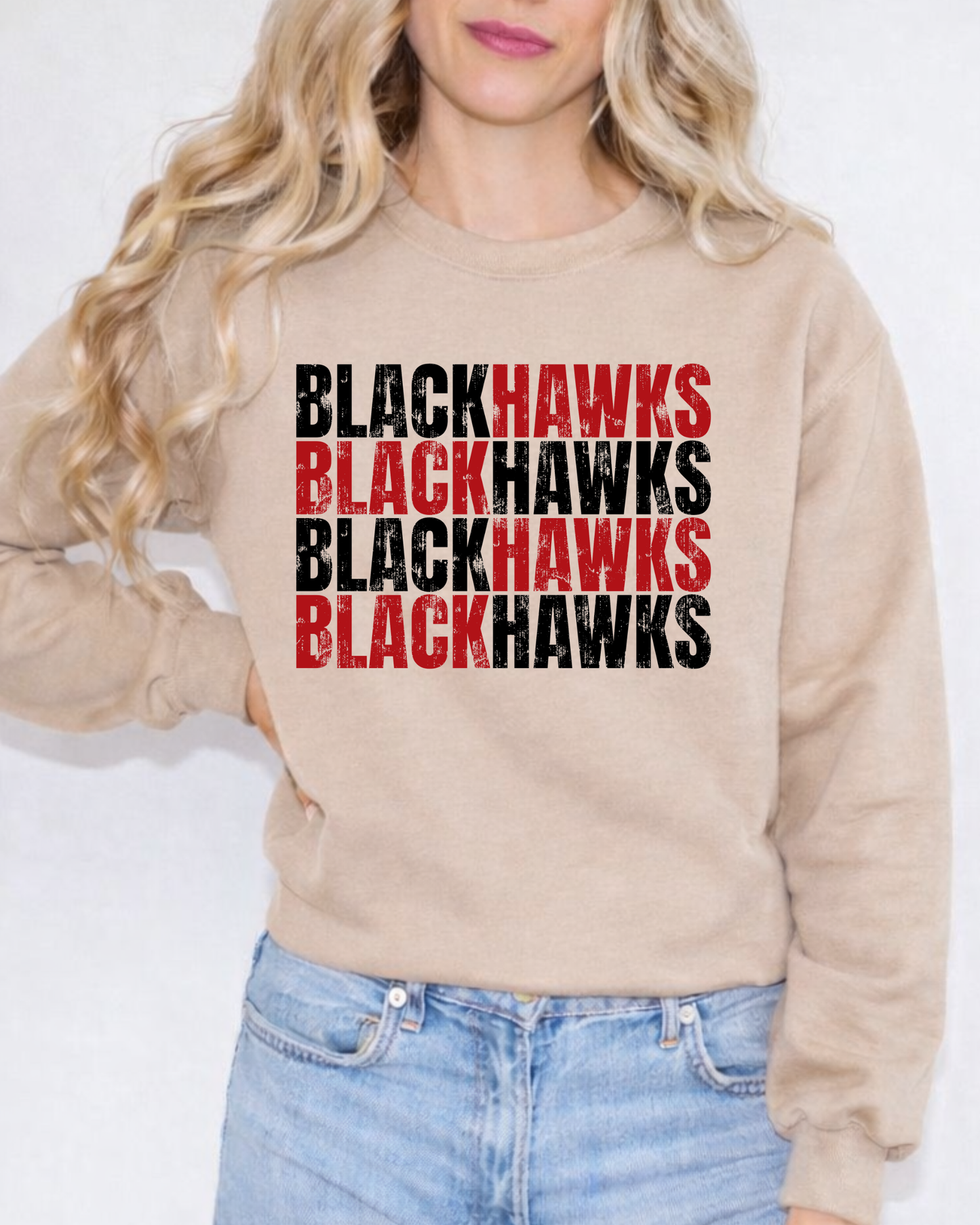 Distressed Blackhawks ×4