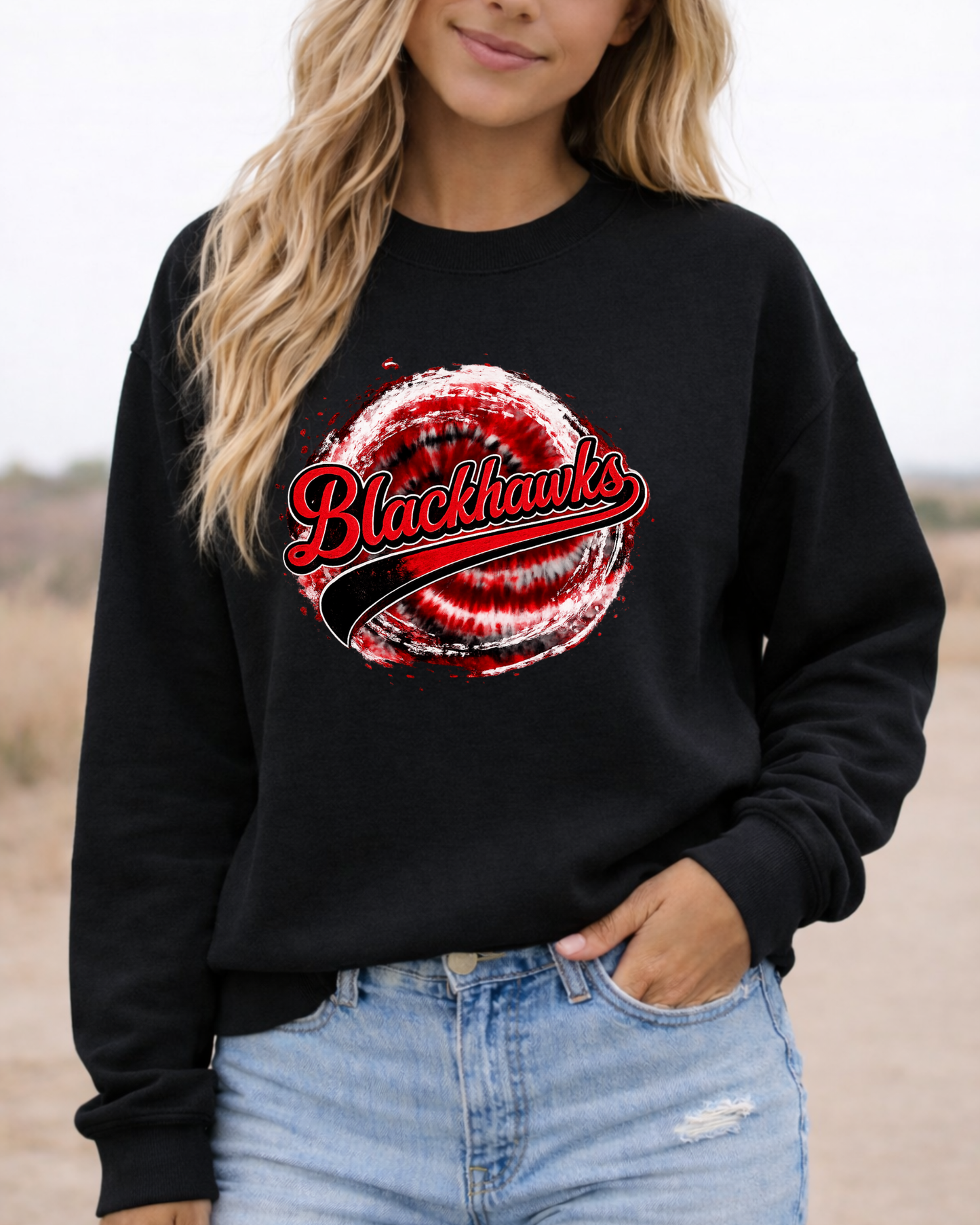 Tie Dye Swirl Blackhawks