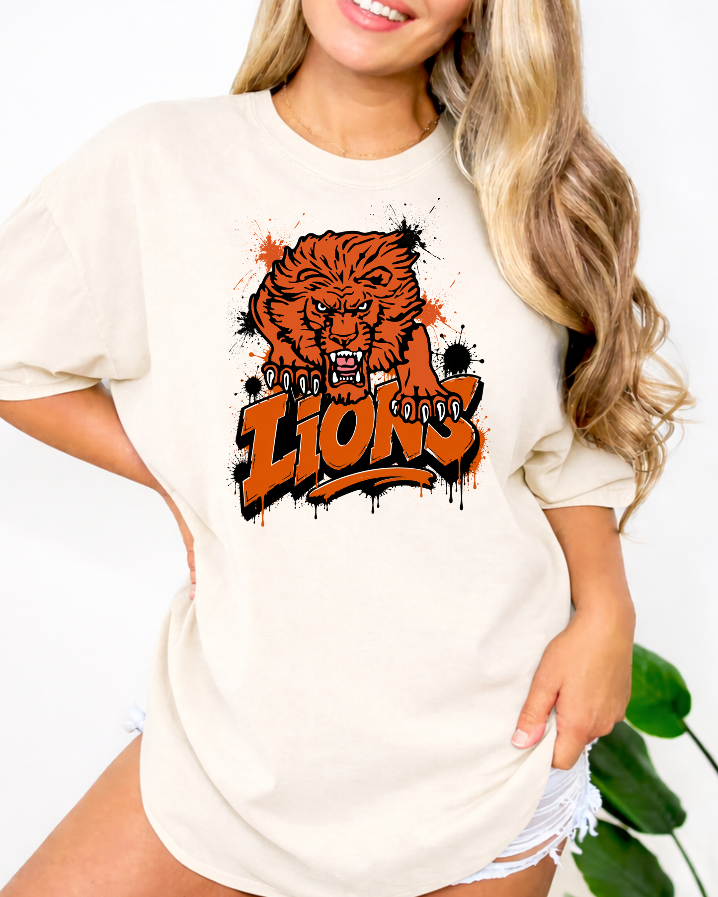 Lions paint splatters