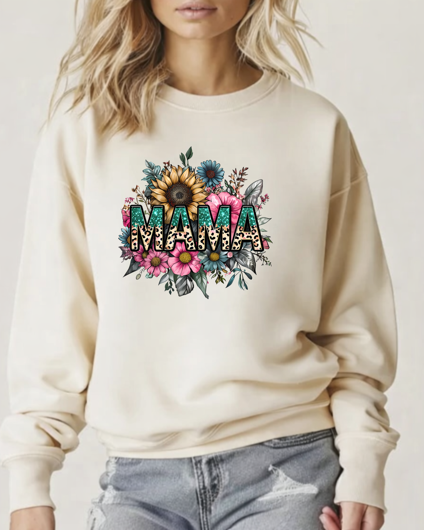 Mama leopard floral