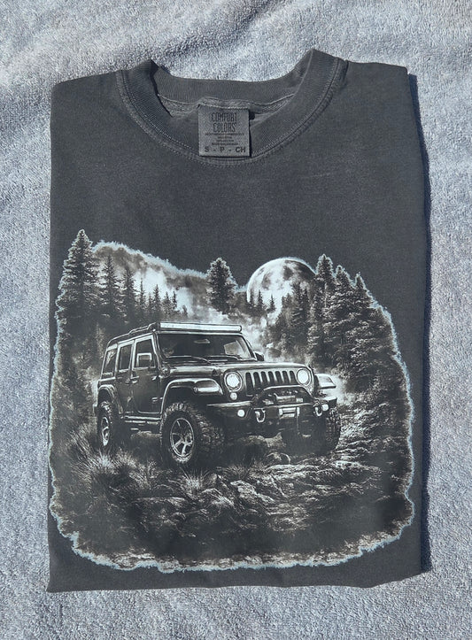 Black and white Jeep