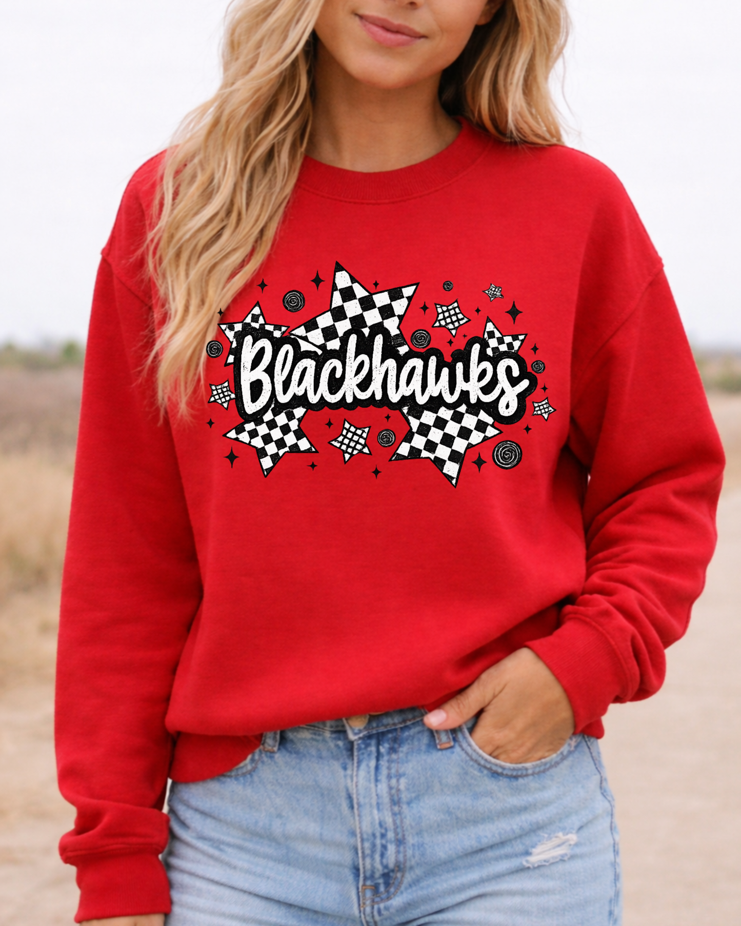 Blackhawks Checkered Stars