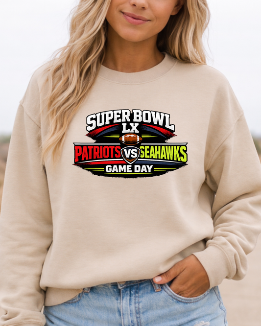 Superbowl LX Patriots vs Seahawks game day