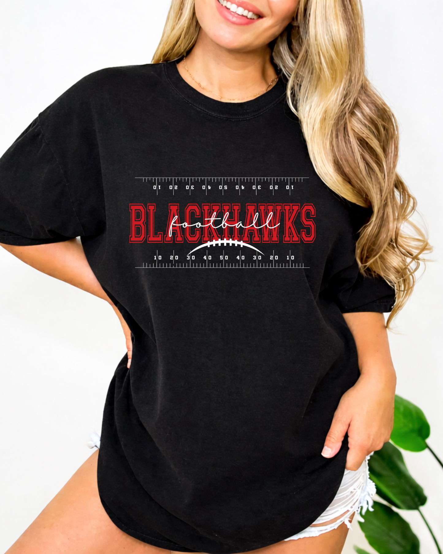 Blackhawks football on front