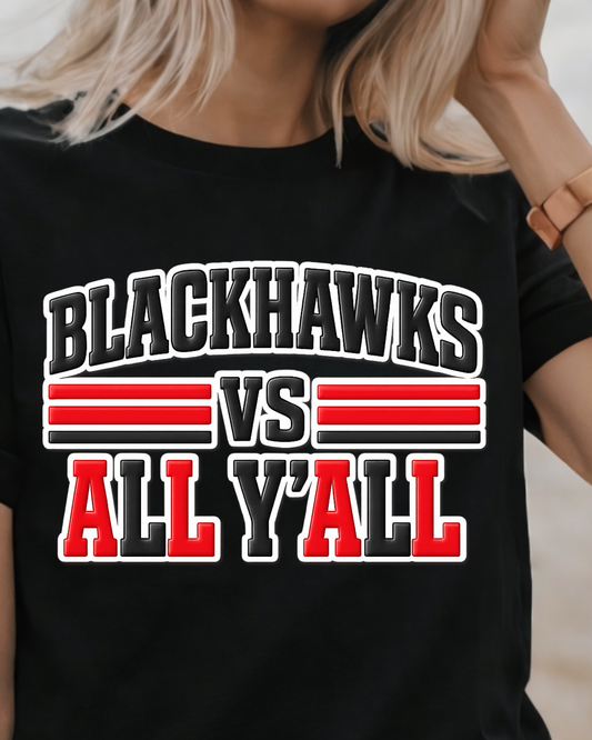 Faux puff Blackhawks vs All Y'all