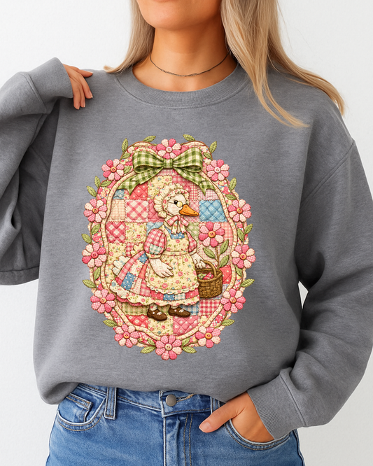 faux quilt grandma goose